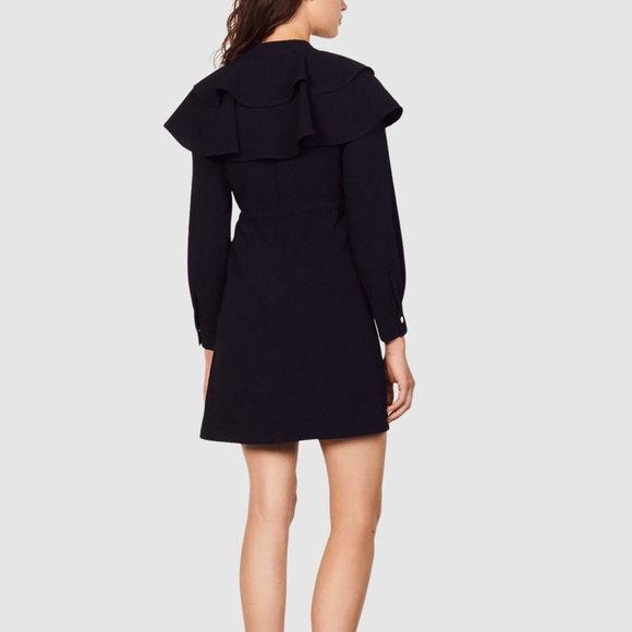Sandro Wendy Ruffled Tie Front Minidress - Picture 7 of 11